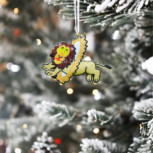 Vibrante artesano hecho a mano León con cuentas joya alta calidad bordado árbol de Navidad ornamento festivo celebración Majestad ornamento - Product Image 1