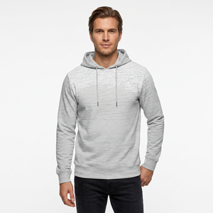 Sweat-shirt à capuche pour homme, coupe classique, couleur unie, tricot en coton, décontracté, pour l'automne - Product Image 6