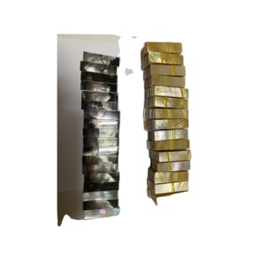 แผ่นเปลือกหอยมุกสีเหลืองสีขาวขนาดตามสั่งขนาด38มม. X 25มม. X 1.5มม. - Product Image 4