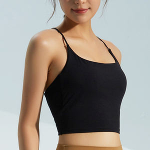 Soutien-gorge de sport sans couture à maintien élevé et col en V pour femme, personnalisable, basique, haute qualité, vente chaude, ensembles de vêtements vierges grandes tailles - Product Image 5