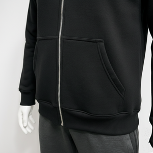 Sudadera con capucha completa para hombre, de algodón y forro polar, con cordón ajustable, suave, cálida, de manga larga, estilo casual urbano - Product Image 6