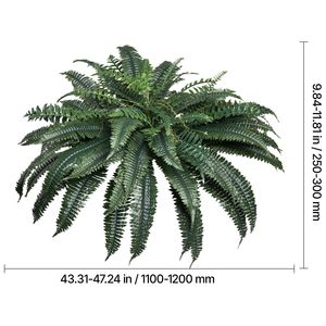 Grandi Felci Artificiali di Boston da 43-47 Pollici, Decorazione Murale con Piante Finte Naturali per Interni, 88 Rami - Product Image 2