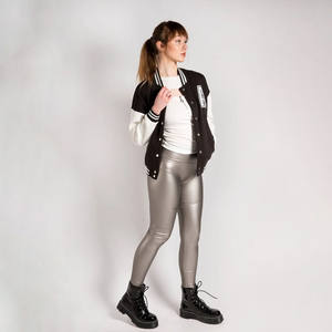 High Quality Women's Satin Bomber Varsity <b>Jacket</b> Cotton Filling Breathable Reversible Waterproof Autumn Baseball Varsity <b>Jackets</b> - Product Image 3