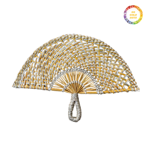 Abanico de Mano de Hierba Marina Vietnamita - Abanico Refrescante Hecho a Mano para Venta al por Mayor - Product Image 3