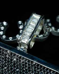 Nuevo Collar con Colgante de Dólar Rectangular Geométrico con Incrustaciones de Moissanita y Cadena de Eslabones Tipo Cuerda, Joyería Hip Hop para Hombre, Regalo - Product Image 4