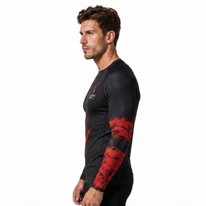 New Style OEM Design <b>Compression</b> MMA Custom Sublimated <b>Men</b> Long Sleeve Rash Guards Quick Dry Spandex/Polyester Custom Service - Product Image 5