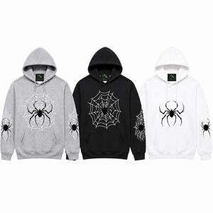 Sweat-shirt à capuche personnalisé avec motif toile d'araignée, pull-over pour homme, streetwear, Halloween, fabrication OEM, vente en gros - Product Image 3