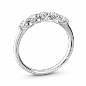 Anillo de compromiso de plata 925 para mujer con diamante de corte brillante redondo y engaste de puntas, estilo clásico - Product Image 4