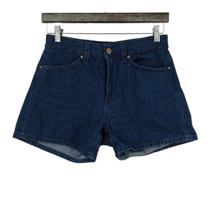Shorts de mezclilla de cintura alta para mujer, desgastados, con dobladillo deshilachado, casuales de verano, de algodón, con patrón liso y efecto lavado - Product Image 2