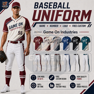 Tenue d'entraînement athlétique respirante de haute qualité : Ensemble chemise de baseball et pantalon à passepoil assorti, idéal pour la vente en gros - Product Image 2
