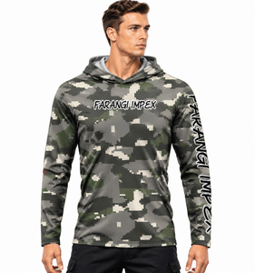 New Arrival Custom Green Digital Camo Hunting Hoodie <b>Shirt</b> for Men Custom Long Sleeve <b>Camouflage</b> Hunting Apparel Wholesale 2026 - Product Image 3