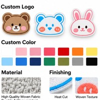 Écussons personnalisés avec logo d'ours, badges de marque à coudre pour vêtements, habits, accessoires et sacs