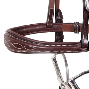 Bridon d'endurance artisanal en cuir de qualité supérieure, ajustement confortable, idéal pour l'entraînement, la course et les compétitions équestres - Product Image 2