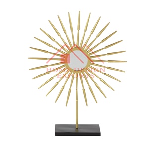 Sculpture moderne pour la décoration du salon Sculpture en métal de haute qualité en forme de soleil Sculpture de table de bureau - Product Image 1