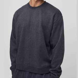 Suéter de Punto para Hombre, Cuello Redondo, Color Gris Oscuro, Corte Regular, Manga Larga, Estilo Casual para Otoño - Product Image 4