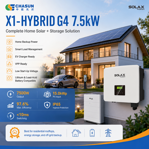 Onduleur hybride monophasé <span class=keywords><strong>SolaX</strong></span> 7.5kW X1-<span class=keywords><strong>HYBRID</strong></span> G4 2 MPPT 16A 200% surdimensionnement 150% EPS 97% Efficacité 15kW en parallèle pour la maison - Product Image 4