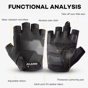 Gants de musculation à demi-doigts les plus vendus, taille et logo personnalisés, gants de musculation confortables - Product Image 4