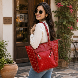 Vintage Leather <b>Handbag</b> for Women | Classic Shoulder Tote Durable Casual Travel Office Bag | Premium Quality Stylish Design - Product Image 3