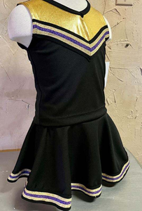 Uniforme de cheerleading personnalisé, couleurs et logo sur mesure, tissu 320g, nouveau design, vente en gros, haute qualité, uniforme de cheerleading sans manches pour adultes - Product Image 4