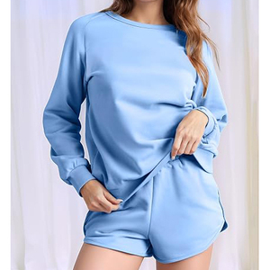 Affordable <b>Women</b> Sweatshirts <b>Shorts</b> <b>Set</b> Adjustable High Quality Hot Sale <b>Women's</b> Casual Wear Two Piece <b>Shorts</b> <b>Sets</b> - Product Image 3