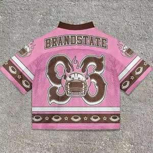 Camiseta de béisbol de poliéster con logo personalizado, corte holgado, para entrenamiento deportivo, camiseta de malla para hombre, peso de la tela 260 gramos - Product Image 2