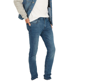 Jean slim bleu en denim pour homme, style urbain, écoresponsable, avec fermeture éclair, respirant, nouveau design OEM - Product Image 2