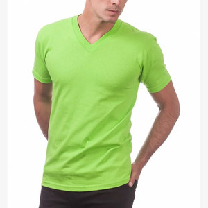 เสื้อยืดแฟชั่นใหม่สำหรับผู้ชาย ผ้าฝ้าย 100% ทรงปกติ แขนสั้น คอวี มีทุกขนาด - Product Image 1