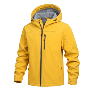 Chaqueta con capucha Breeze con cremallera frontal, ajuste personalizado, chaquetas cortavientos para hombre, para mayor comodidad en las tardes de verano. - Product Image 1