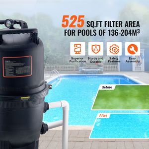 525 mq. Filtro a Cartuccia in Legno per Piscine Interrate, Sistema di Filtrazione per Piscine Fuori Terra, Aggiornamento del Sistema di Filtraggio per Spa - Product Image 2