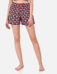 Shorts en coton imprimé pour femmes avec cordon de serrage à la taille et poches, coupe décontractée, respirant, taille mi-haute - Product Image 1
