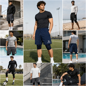 Pantalones Cortos Deportivos Halal para Hombre con Logotipo Personalizado ODM, Ropa Deportiva Modesta, Pantalones Cortos para Correr con Cobertura Debajo de la Rodilla, Fabricante de Pantalones Cortos Lavados Químicamente - Product Image 4