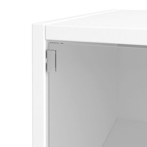 Armadio Portascarpe in Vetro Bianco con Luce LED RGB, Scarpiera Moderna - Product Image 3