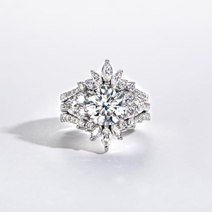 Top Selling Custom Moissanite Diamond <b>Ring</b> 925 Sterling Silver Bridal <b>Wedding</b> <b>Ring</b> for Ladies Available at Factory Price - Product Image 3