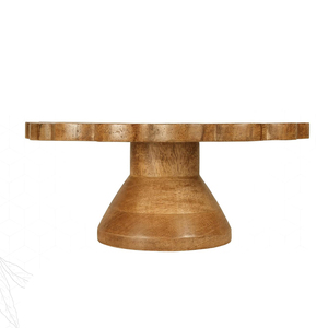 Présentoir en bois de manguier fait à la main présentoir à gâteaux et décoration à utiliser support à cupcakes rond en bois cuisine Table à manger plateaux décoratifs - Product Image 2
