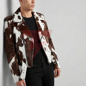 High Quality Men Hair On <b>Leather</b> <b>Jacket</b> Premium <b>Winter</b> Collection Comfortable Design Custom Crafted Fashion Wear - Product Image 2