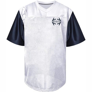 Maillot de rugby en mesh à manches courtes, grande taille, design tendance, haute qualité, personnalisable, respirant, uniforme de football américain - Product Image 2