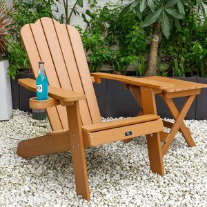 Adirondack portatile pieghevole tavolino quadrato per tutte le stagioni in legno di plastica resistente allo sbiadimento per giardino esterno spiaggia campeggio picnic - Product Image 6