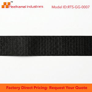 Cinta de grogrén negra de 25 mm para ribetes de uniformes, collares de mascotas, fabricación de cinturones, costura industrial, embalaje y manualidades. - Product Image 6