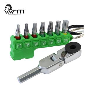 Llavero con 8 Puntas de Destornillador Mrm con Trinquete Flexible para Taladro de Impacto, Perforación de Madera, Acabado en Zinc, 13 cm de Longitud, Siempre Fácil de Llevar, T10-T40 - Product Image 4