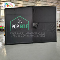 Tente Gonflable de Luxe Populaire pour Location d'Événements Sportifs Extérieurs avec Simulateur de Golf et Écran