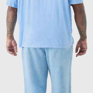 <b>Men</b> Straight Casual Canvas <b>Pants</b> Dark Mid Elastic Waist 100% Cotton Breathable Midweight Knitted <b>Summer</b> Wear - Product Image 5