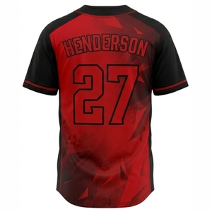 Premium Quality <b>Baseball</b> Jersey Men's Short Sleeve Sublimated Print Moisture Wicking Regular Fit All Seasons Team Apparel Adult - Product Image 2