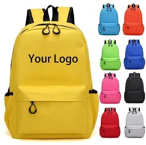 Custom Logo Durable Unisex School Backpack <b>Set</b> <b>Lunch</b> Bags Zipper Fashion Rucksack for College Students Waterproof Nylon Lining - Product Image 3