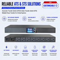 Commutateur de transfert statique (STS) ATS, commutateur d'alimentation redondant pour serveur, commutateur 5 ms, NEMA 6-20R, 8 prises, accès IP, SNMP, pour salle de station de base 5G