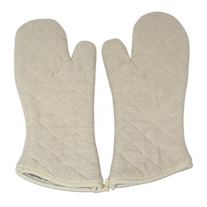 Gril conventionnel certifié GOTS 100% coton bio isolation mignonne résistant à la chaleur pour la cuisson des grillades barbecue four coton mitaine - Product Image 4