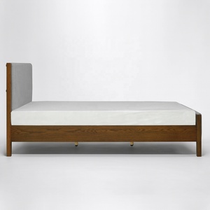 Base de lit en bois de chêne massif au design simple Meubles de chambre à coucher de taille Queen ou personnalisable Cadre de lit à plateforme OEM/ODM fabriqué au Vietnam - Product Image 4