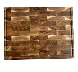 Wooden Rectangle Chopping Block Anti-Slip Feature Natural Wood Grain Pattern Kitchen Cutting <b>Board</b> - Product Image 2