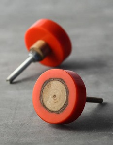 Boutons en bois et résine pour commodes, tiroirs et placards, et poignées de porte en bois et pierre, accessoires de quincaillerie fabriqués en Inde - Product Image 2