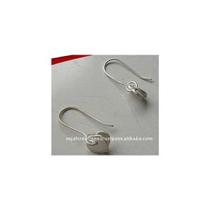 Boucles d'oreilles en argent sablé 925 de haute qualité, forme fantaisie, provenant d'un fournisseur indien, approvisionnement en gros, composants de bijoux - Product Image 2