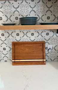 Tabla de Cortar de Madera de Diseño Nuevo, Plato para Servir, Madera de Bambú y Mango, Rectangular, para Verduras y Frutas, Utensilios de Cocina - Product Image 5